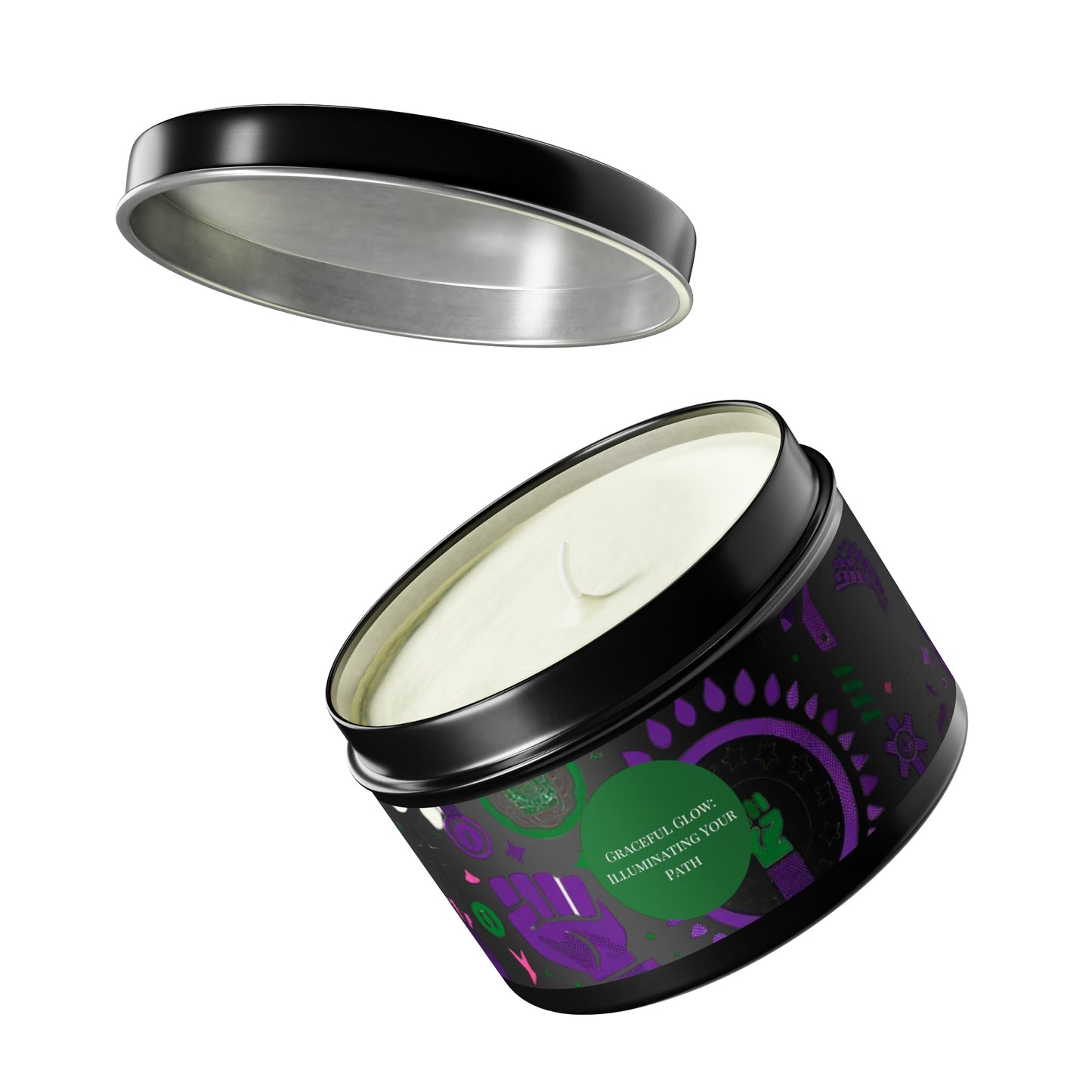 Graceful Glow Illuminating Your Path, Tin Candle, Joyous Life Journals