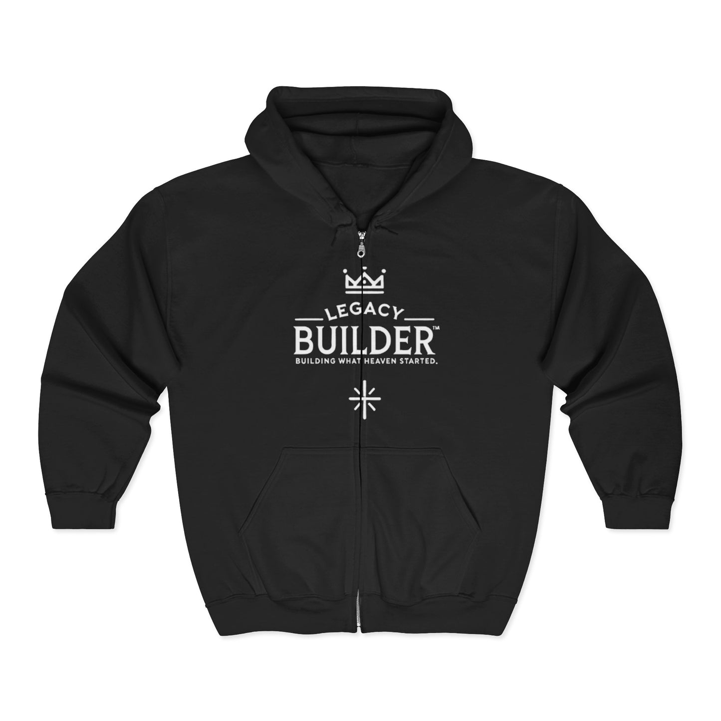 Legacy Builder™ Zip-Up Hoodie – Faith-Based Unisex Sweatshirt