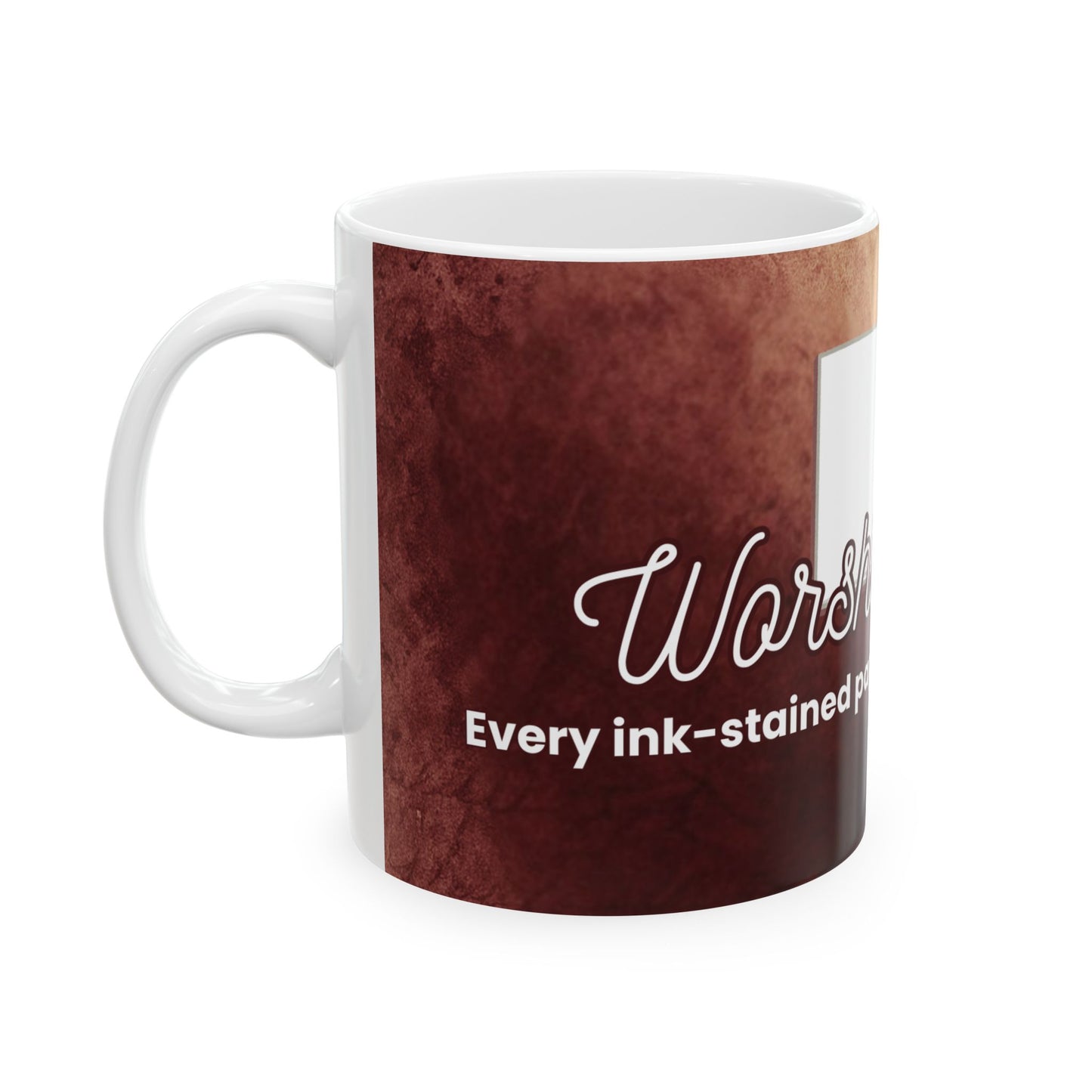 Worship in Ink Mug – Ink-Stained Prayers | Faith-Based 11oz Christian Journal Mug