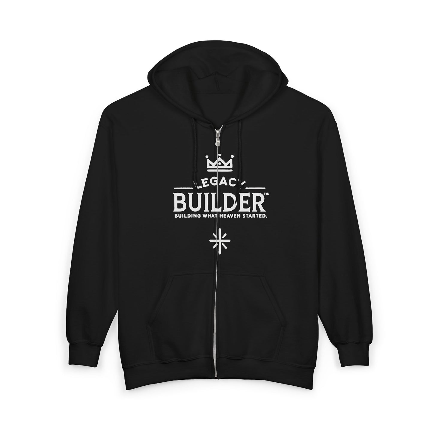 Legacy Builder™ Zip-Up Hoodie – Faith-Based Unisex Sweatshirt