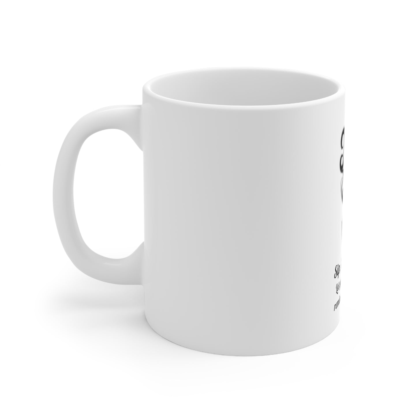 Sip, Smile, Love – Self-Love Reminder Ceramic Mug, 11oz | Joyous Life Journals
