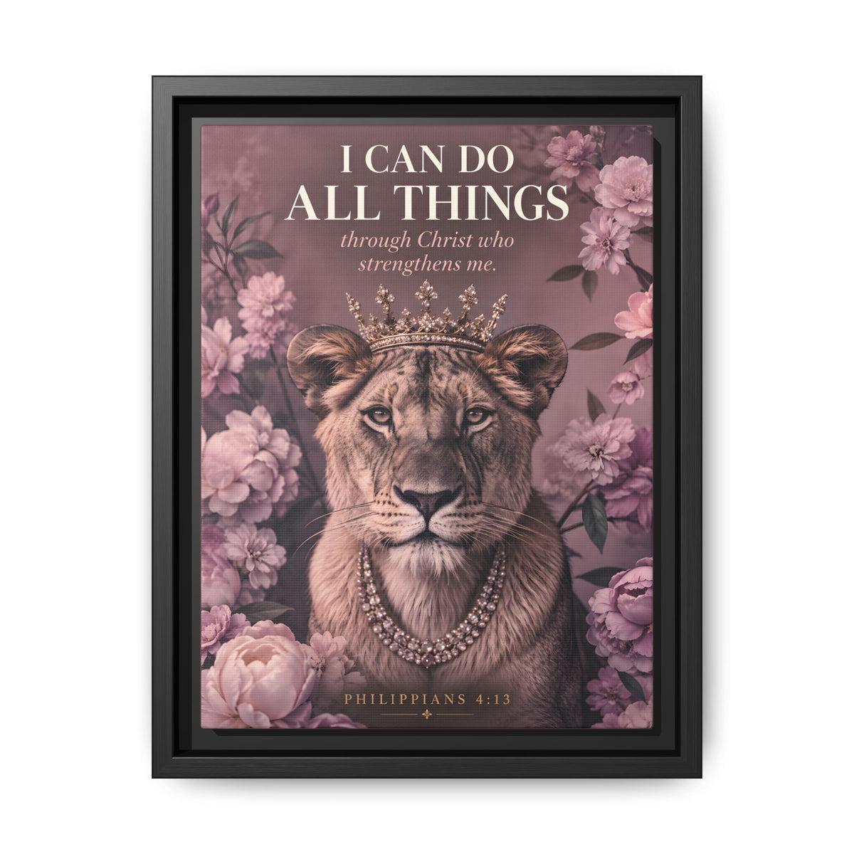 Strength Within | Philippians 4:13 Framed Christian Canvas Wall Art