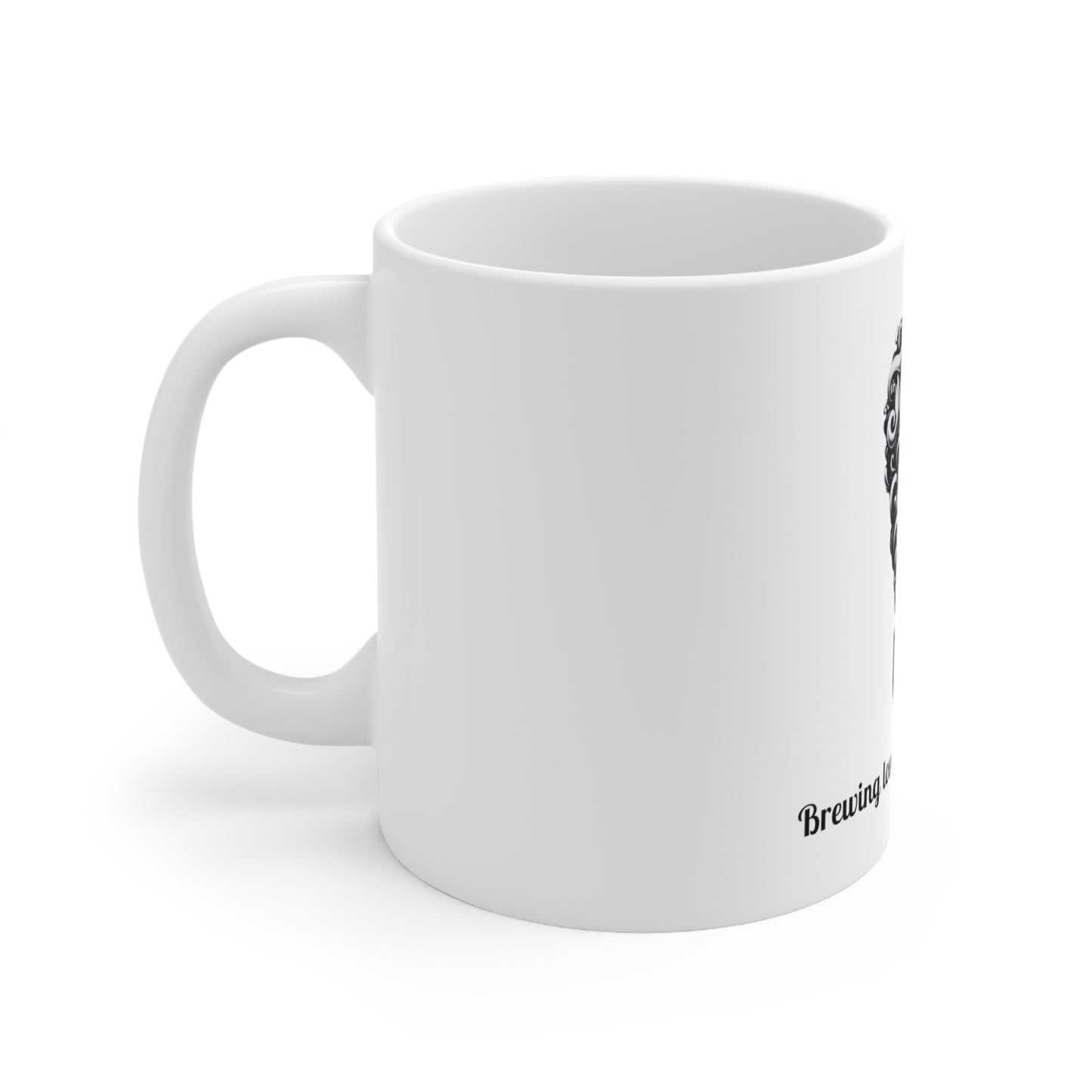 Brewing Love - Heartwarming Ceramic Coffee Mug 11oz