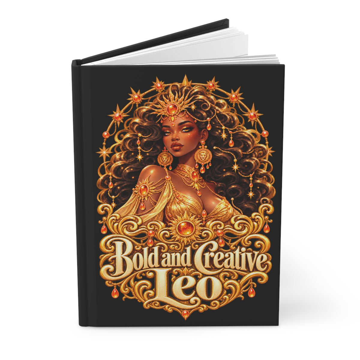 Bold and Creative Leo Hardcover Journal | Celestial Elegance Collection