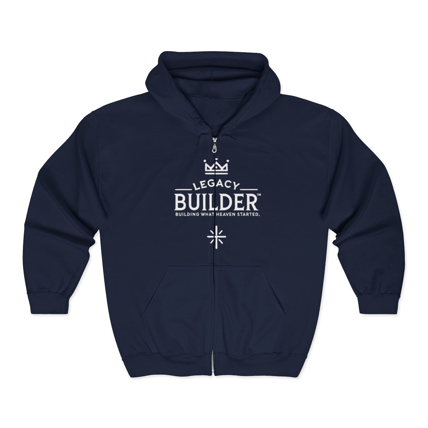 Legacy Builder™ Zip-Up Hoodie – Faith-Based Unisex Sweatshirt