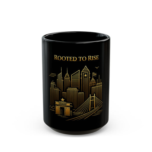 Rooted to Rise | Accra Black Mug