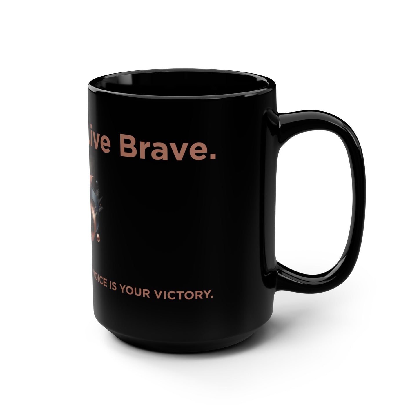 Write Bold. Live Brave. Mug – Fearless Ink Edition | 11oz Black Christian Coffee Cup