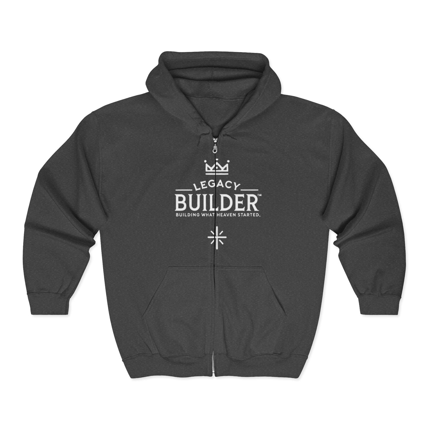 Legacy Builder™ Zip-Up Hoodie – Faith-Based Unisex Sweatshirt