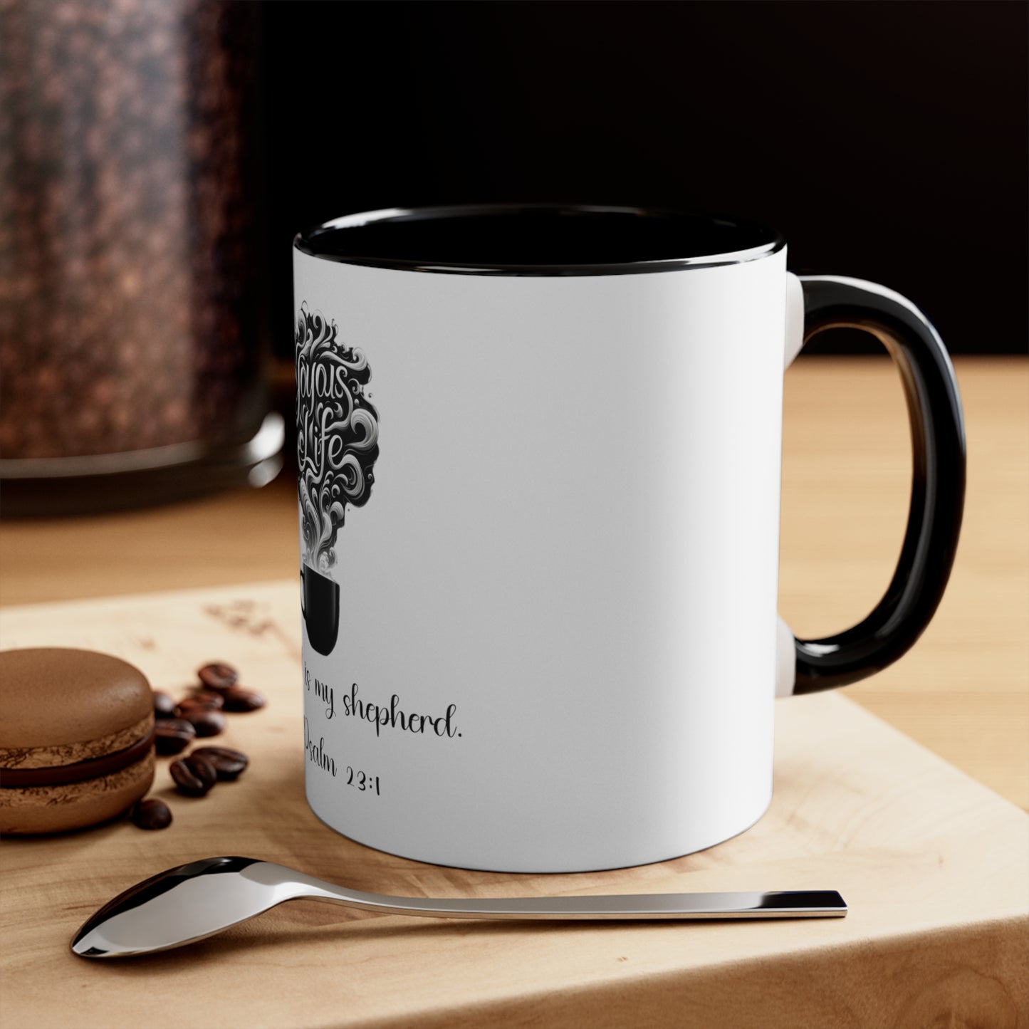 Guiding Light – Psalm 23:1 Accent Coffee Mug | Joyous Life Journals