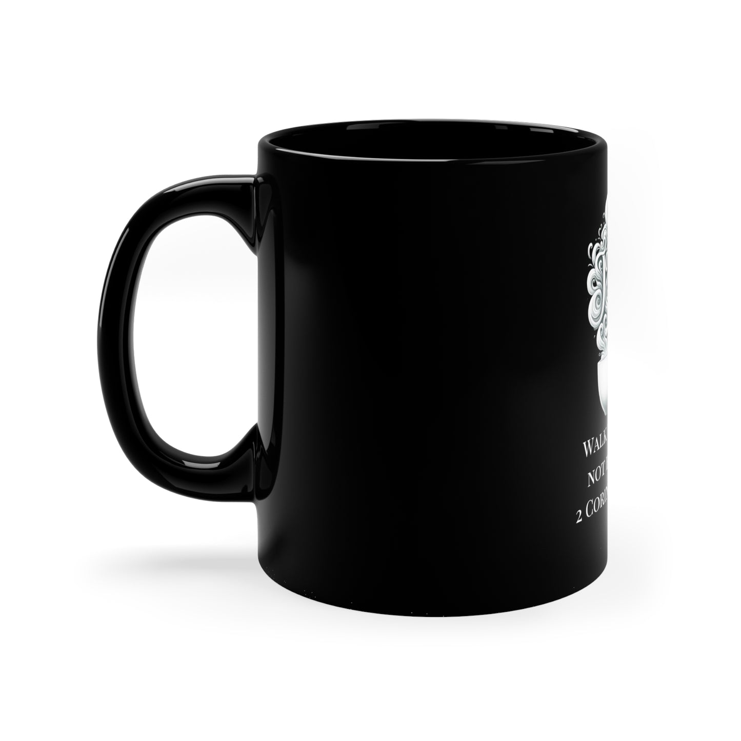 2 Corinthians 5:7 Faith Walk Mug: Sight Unseen, 11oz Black Ceramic, Joyous Life Journals