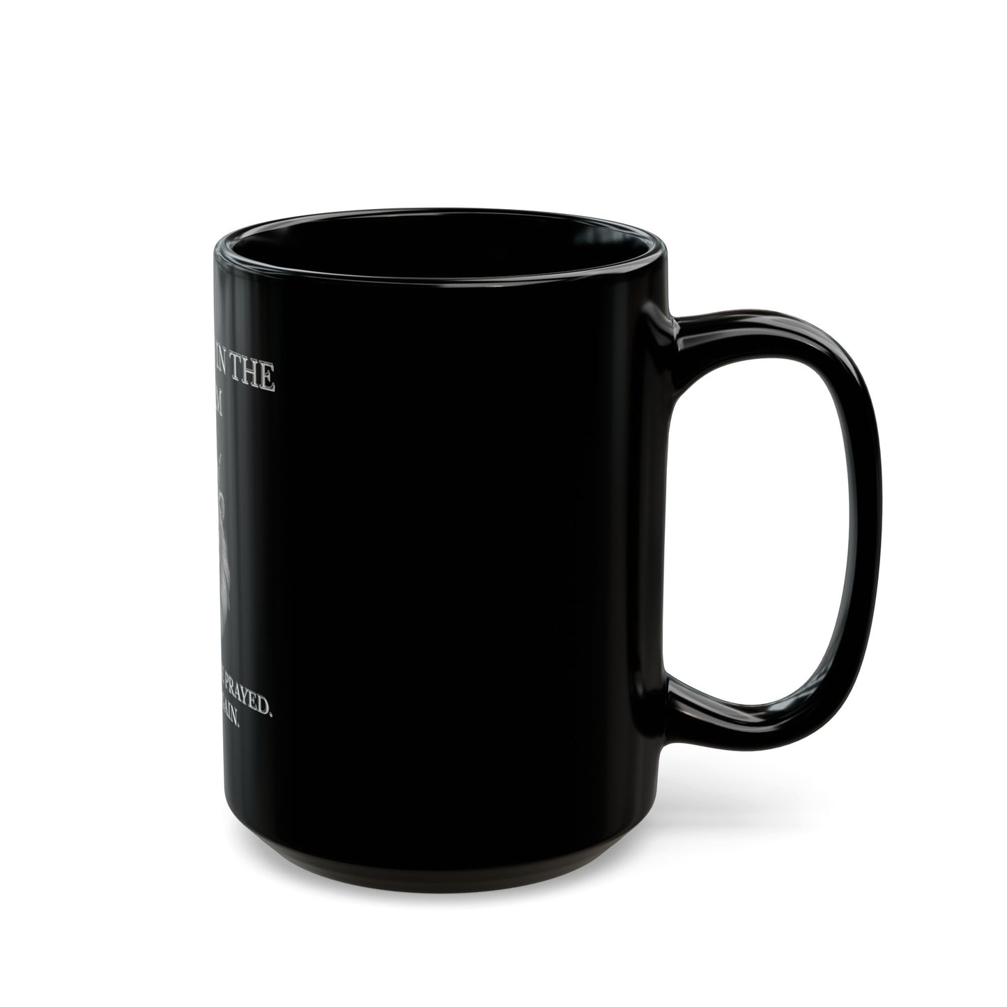 Strength in the Storm – Black Inspirational Mug (15oz) | Joyous Life Journals