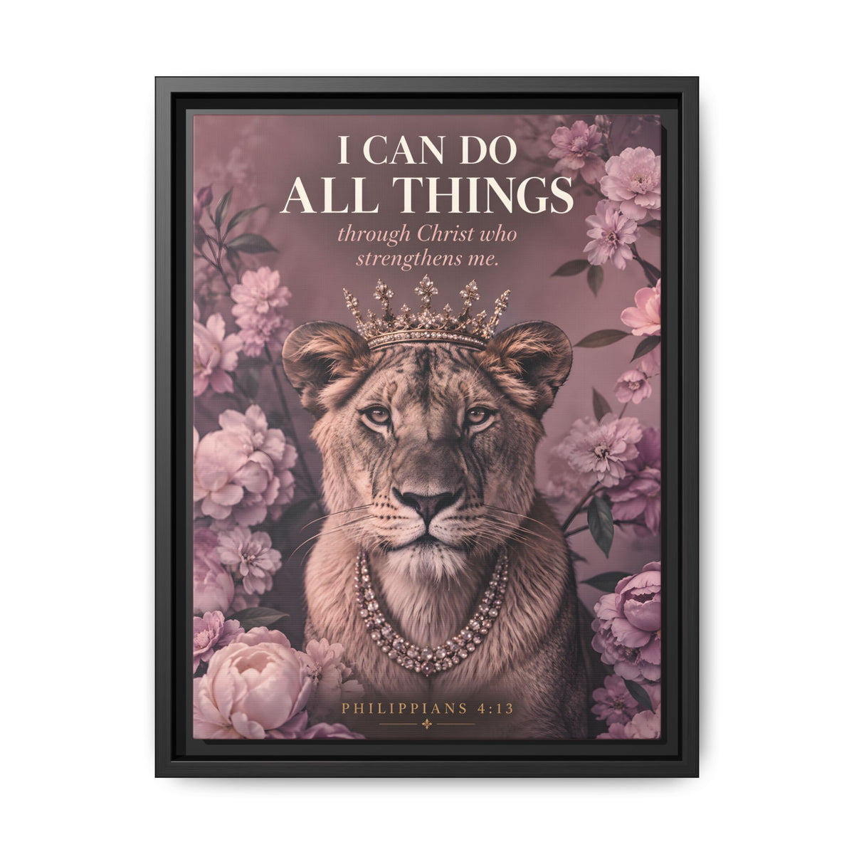 Strength Within | Philippians 4:13 Framed Christian Canvas Wall Art