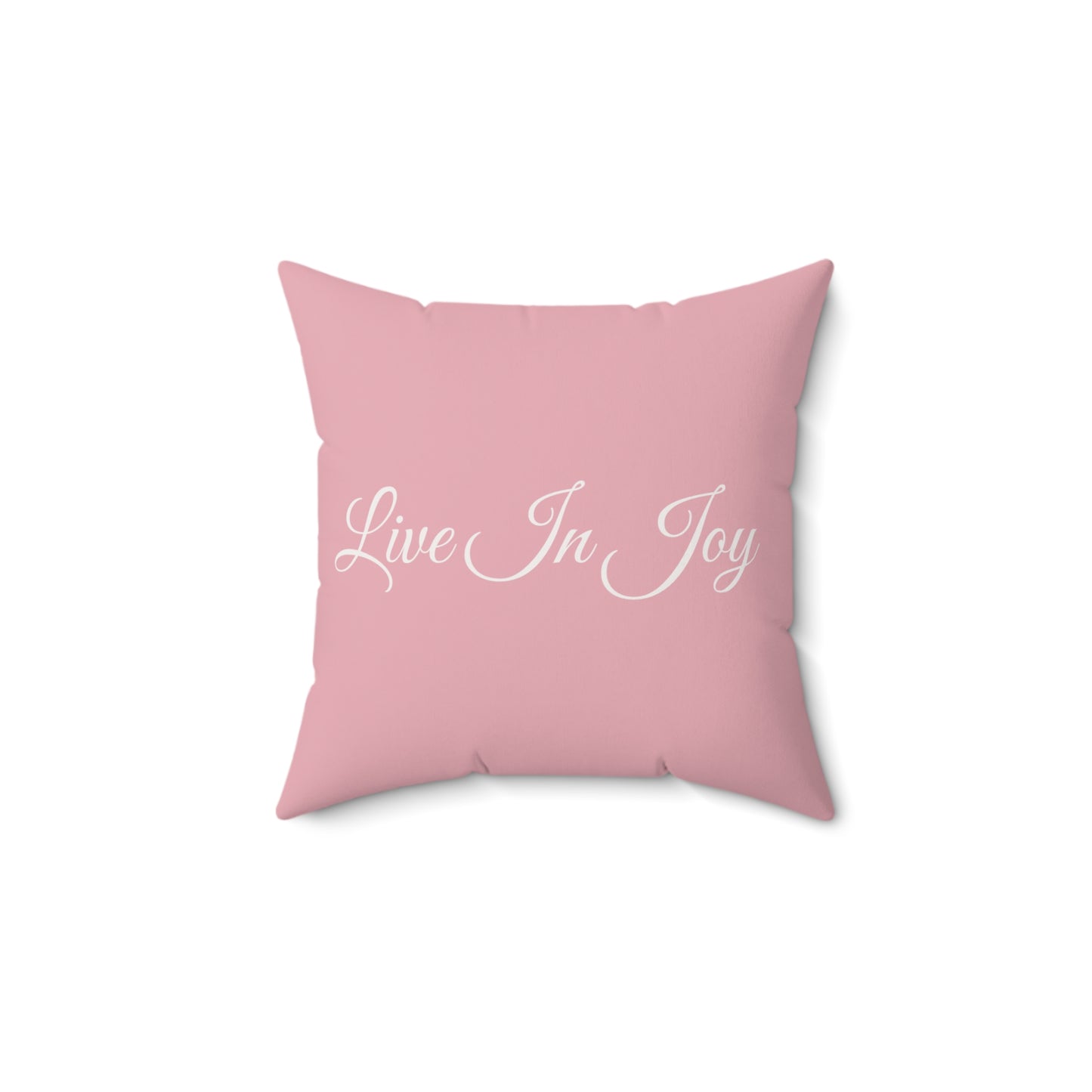 Joyful Inspirational Pillow | Soft Pink Home Decor | Joyous Life