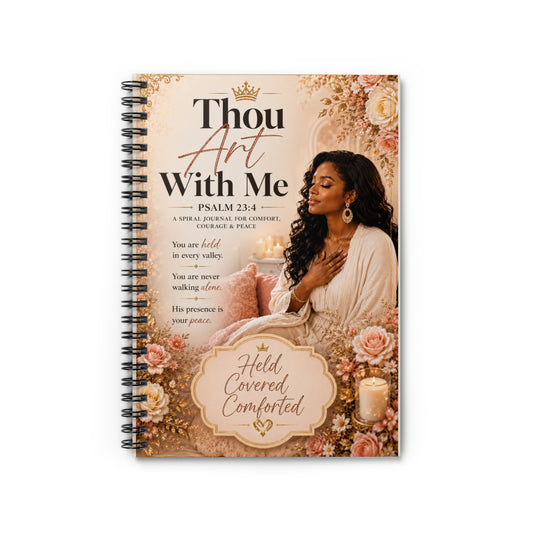 Thou Art With Me Spiral Notebook — Psalm 23:4 Inspirational Journal (Ruled)