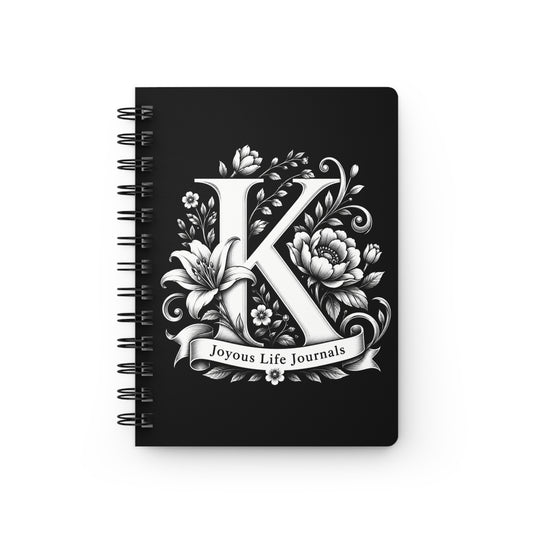 Kaleidoscope Visions | K Monogram Spiral Journal