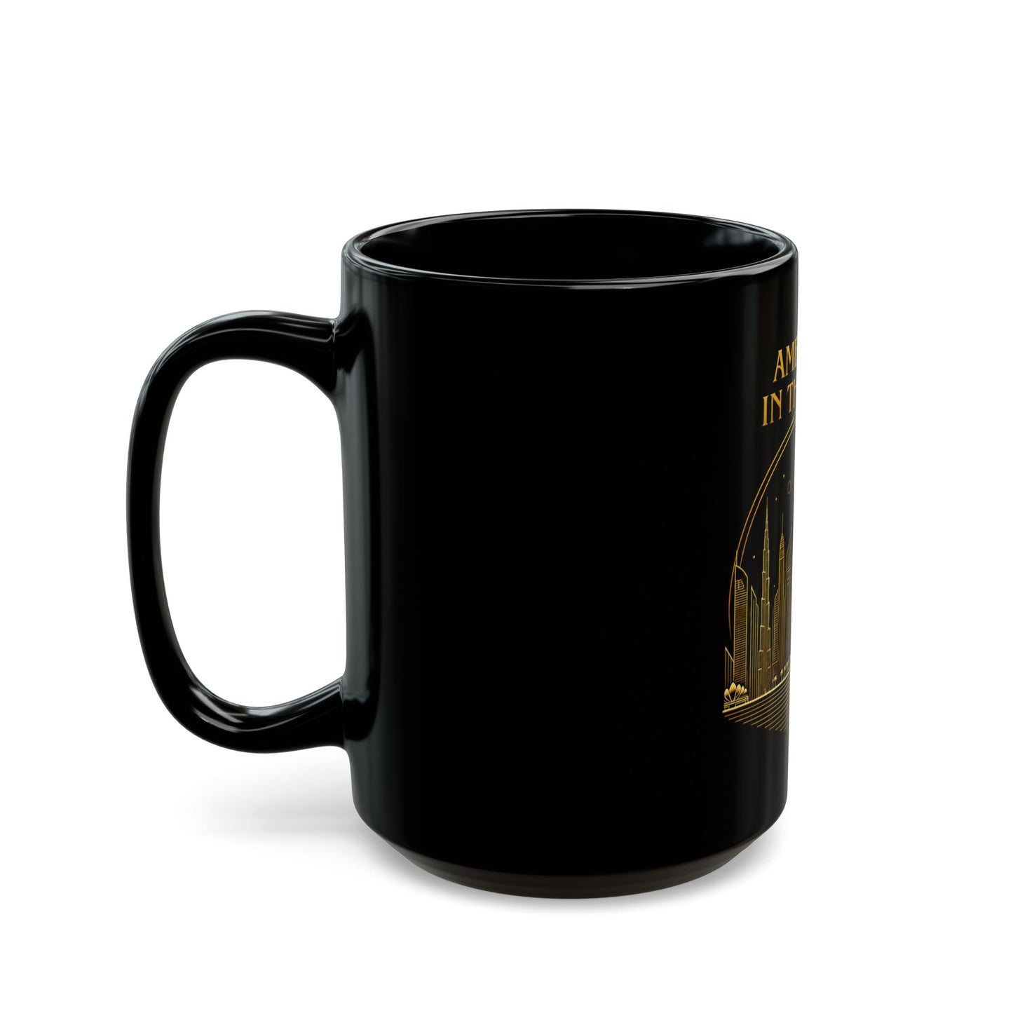 Ambitions in the Glow | Dubai Black Mug
