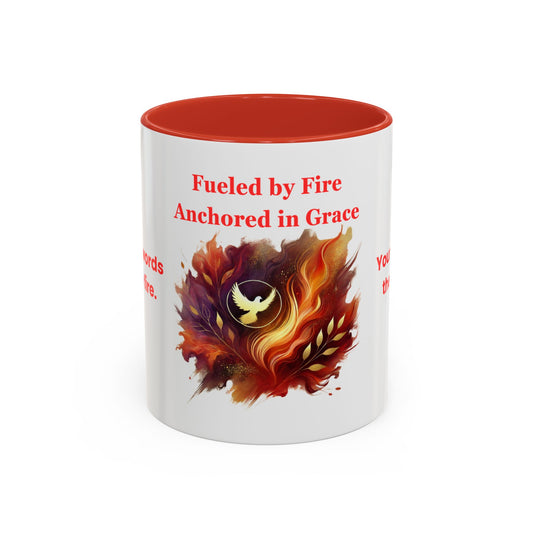 Fueled by Fire, Anchored in Grace Mug | Inspirational Christian Accent Coffee Cup