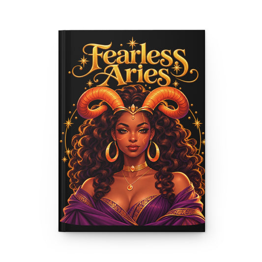 Fearless Aries Matte Hardcover Journal | Celestial Elegance Collection