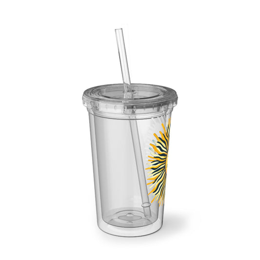 Radiant Sun – Suave Acrylic Cup with Lid and Straw, 16oz | Joyous Life Journals