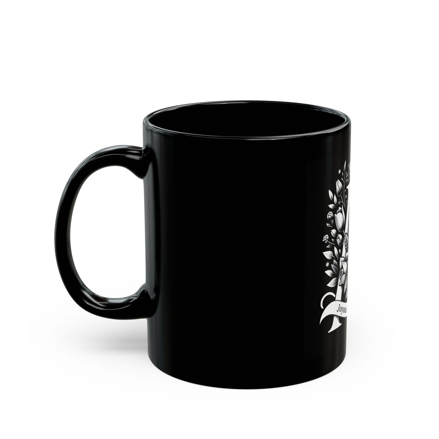 Alpha Arouse | A Monogram Black Mug