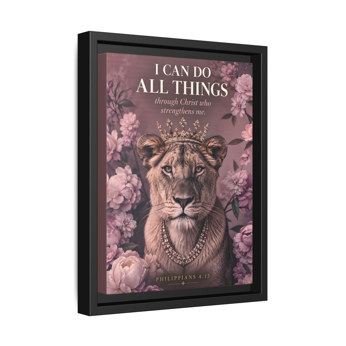 Strength Within | Philippians 4:13 Framed Christian Canvas Wall Art