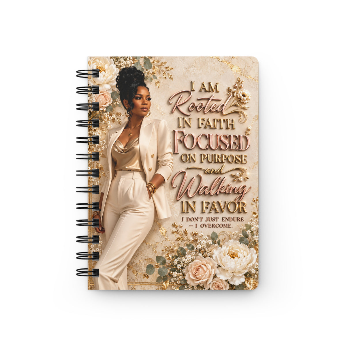 Rooted in Faith | Faith & Favor™ Inspirational Spiral Notebook | Christian Journal for Women