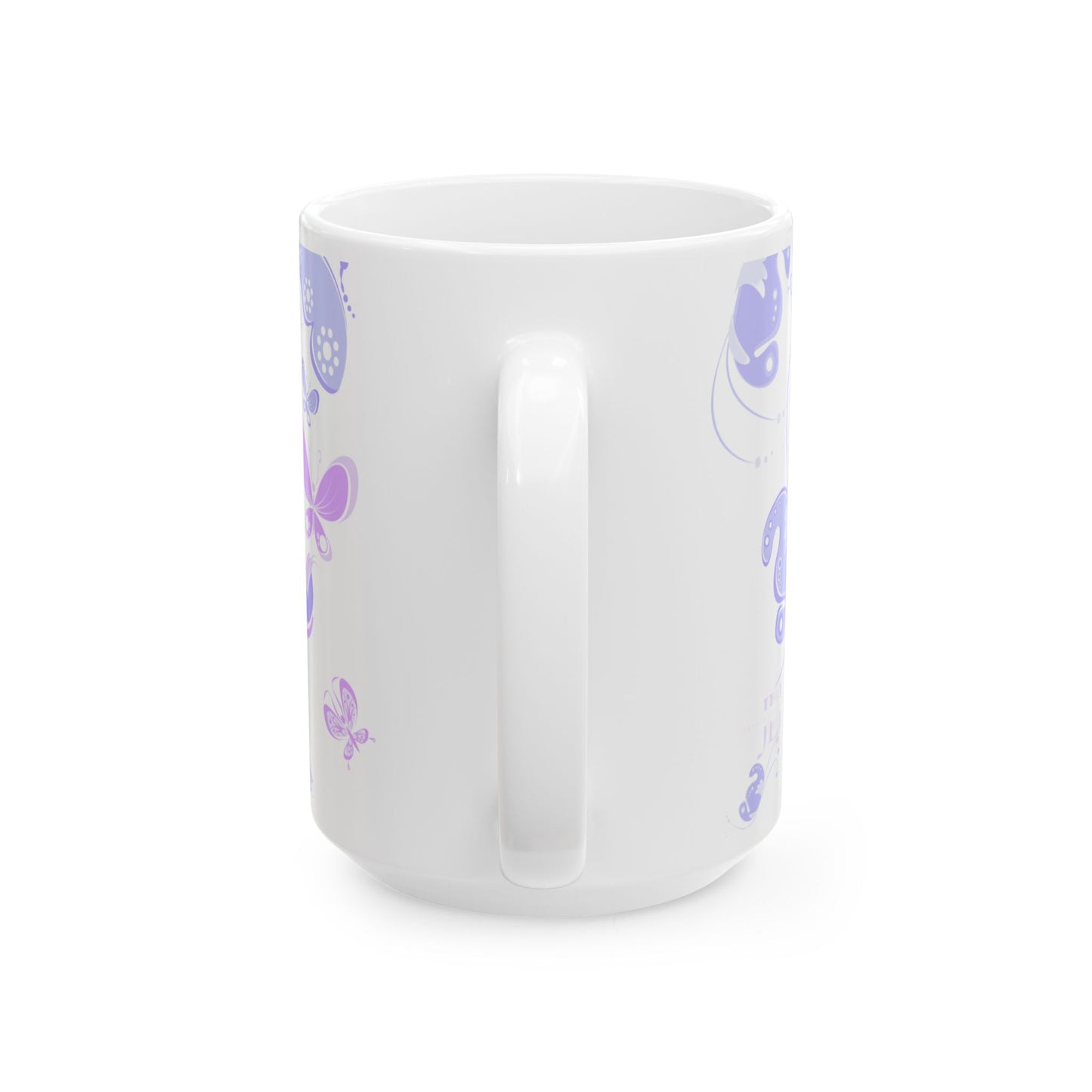 She Rises with Strength and Grace – 15oz Inspirational Butterfly Mug | Joyous Life Journals