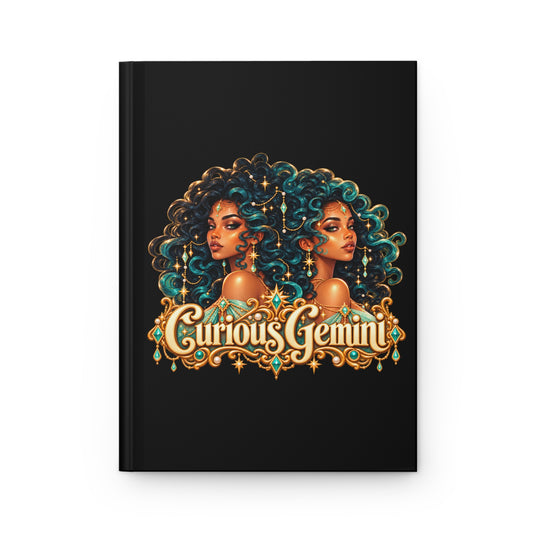 Curious Gemini Hardcover Journal | Celestial Elegance Collection