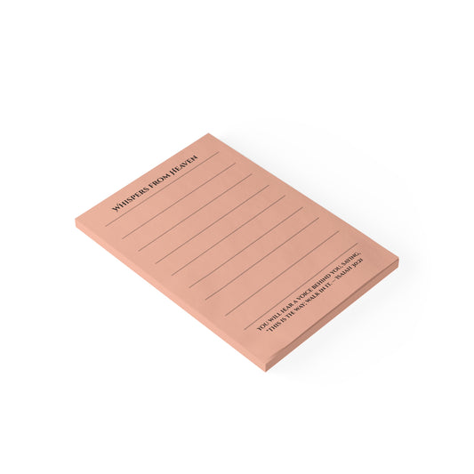 Whispers from Heaven – Large Lined Bible Verse Sticky Notes in Blush Pink for Prayer Lists, Gratitude Journaling, and Daily Faith Notes