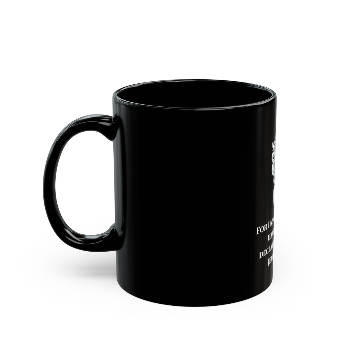 For I Know the Plans – Jeremiah 29:11 Black Ceramic Mug, 11 oz