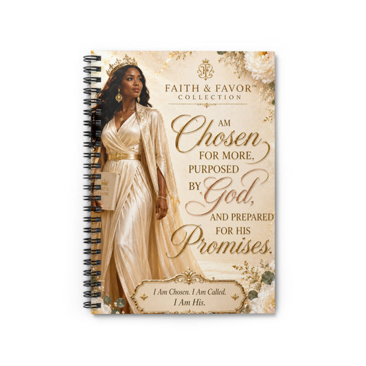 Chosen for More | Faith & Favor™ Inspirational Spiral Notebook | Christian Journal for Women