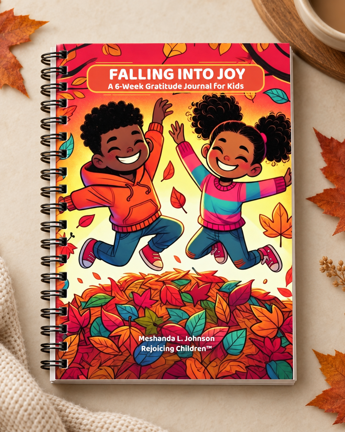 Falling Into Joy | 6-Week Gratitude Journal for Kids | Coil Bound