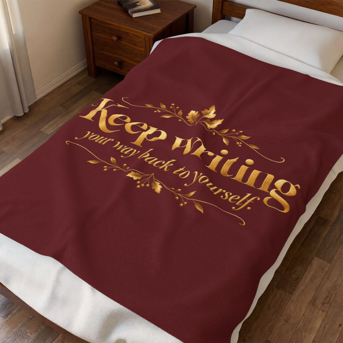 Keep Writing Your Way Back to Yourself | Fall in Love Plush Blanket