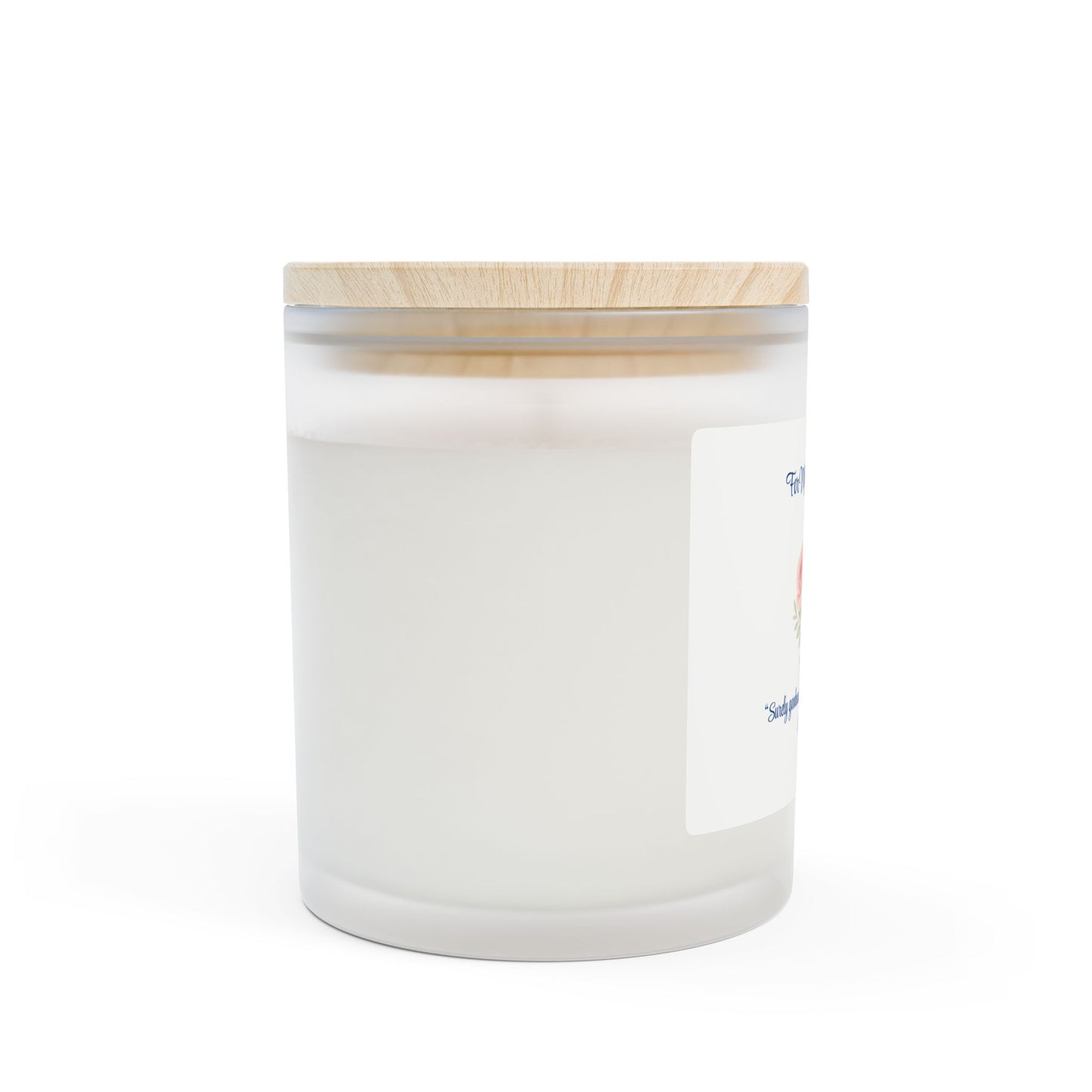 For Mama, With Love Legacy Candle – Lavender Scent | Psalm 23:6 Floral Frosted Glass Keepsake