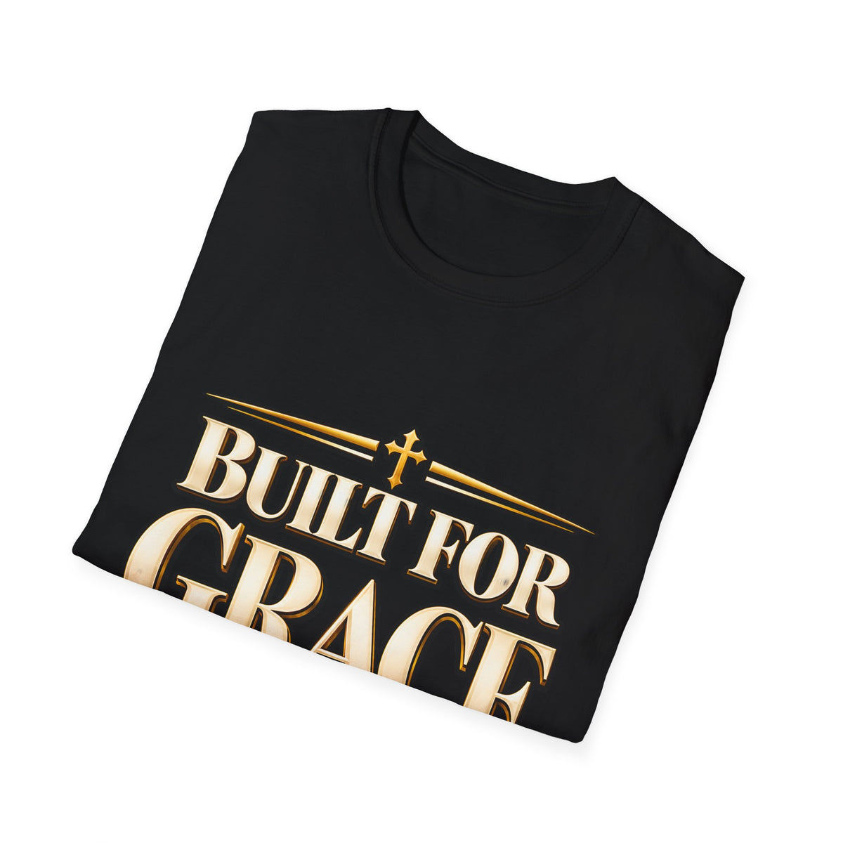 Built for Grace, Not for Games ivory and gold typography with decorative cross detail