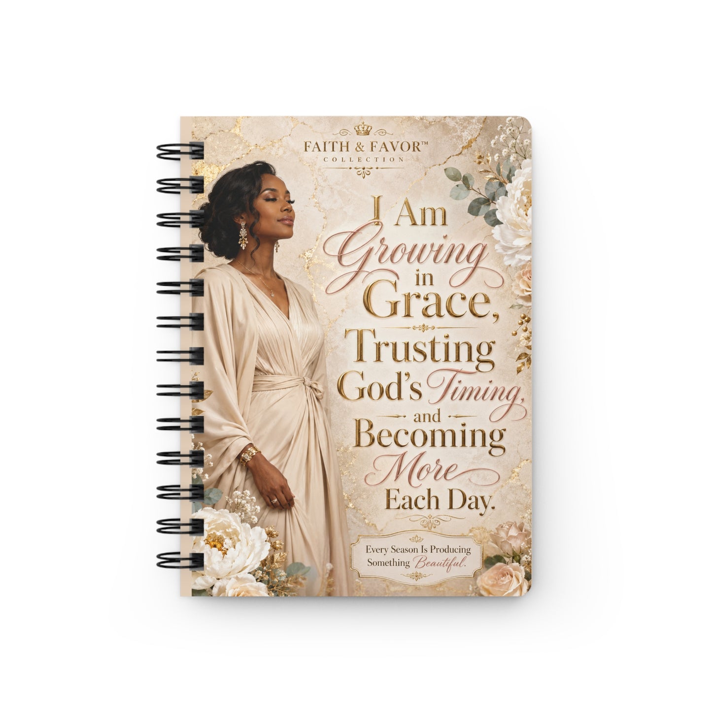 Growing in Grace | Faith & Favor™ Inspirational Spiral Notebook | Christian Journal for Women