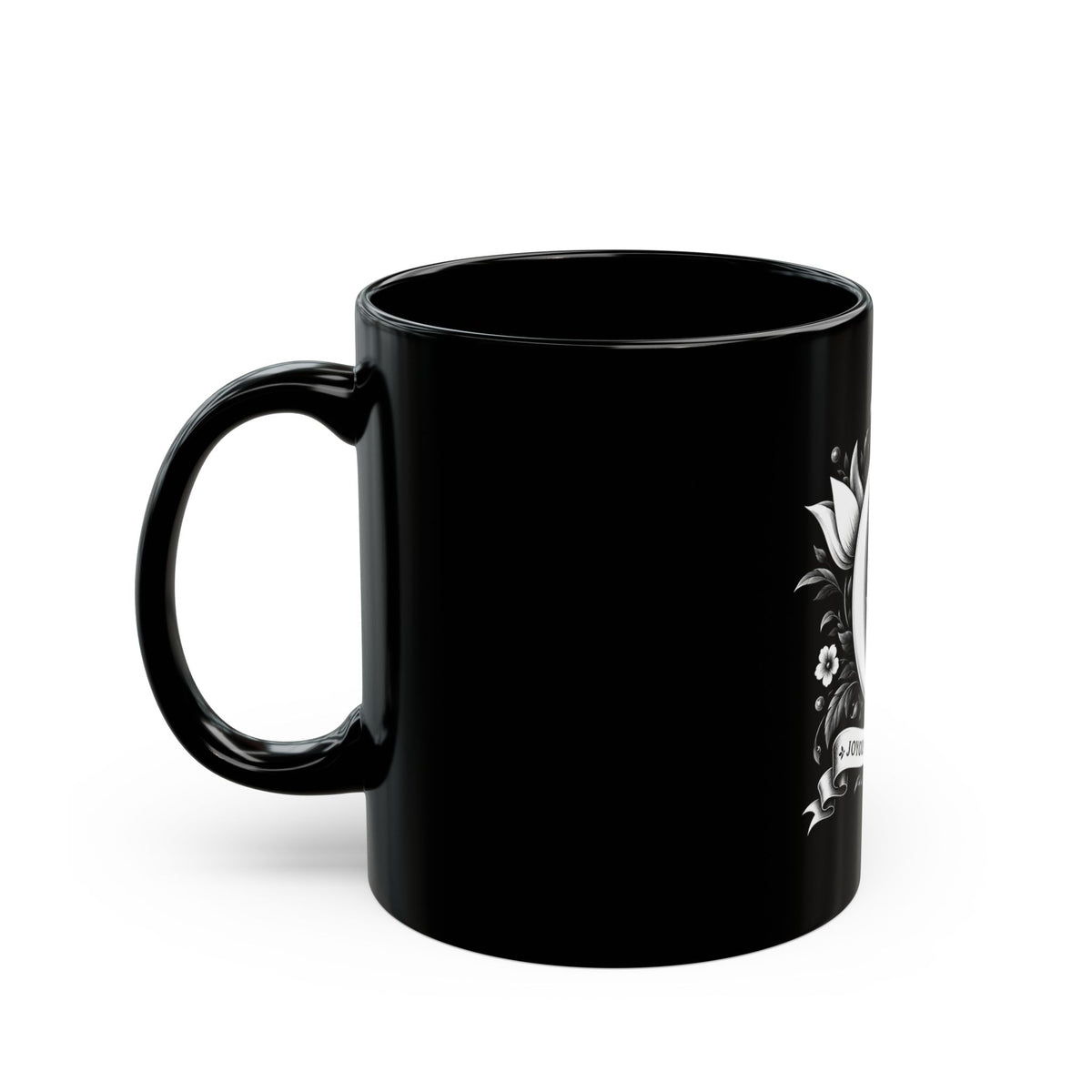 Classic Charm | C Monogram Black Mug
