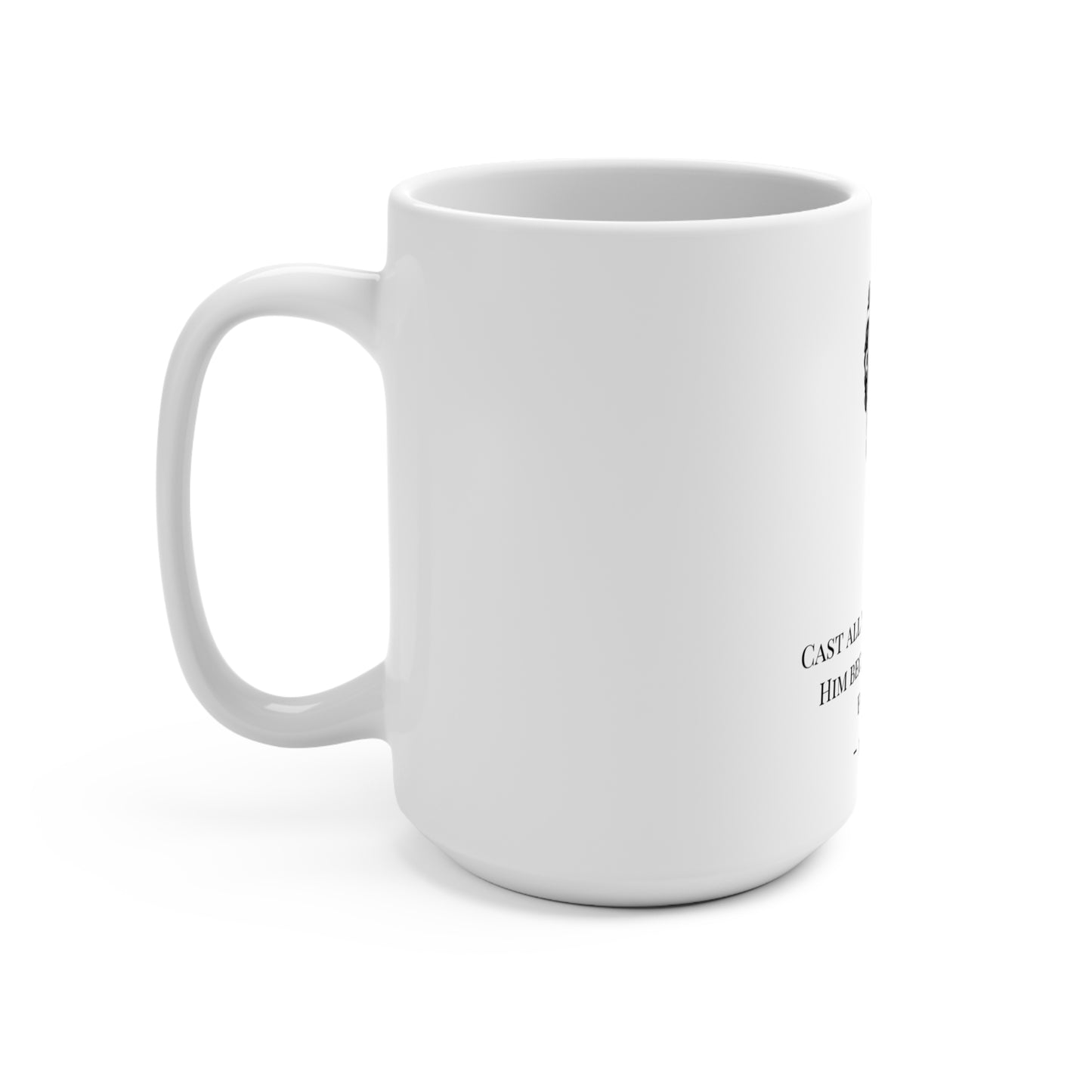 Anxiety Surrendered – 1 Peter 5:7 Scripture Mug, 15 oz | Joyous Life Journals®