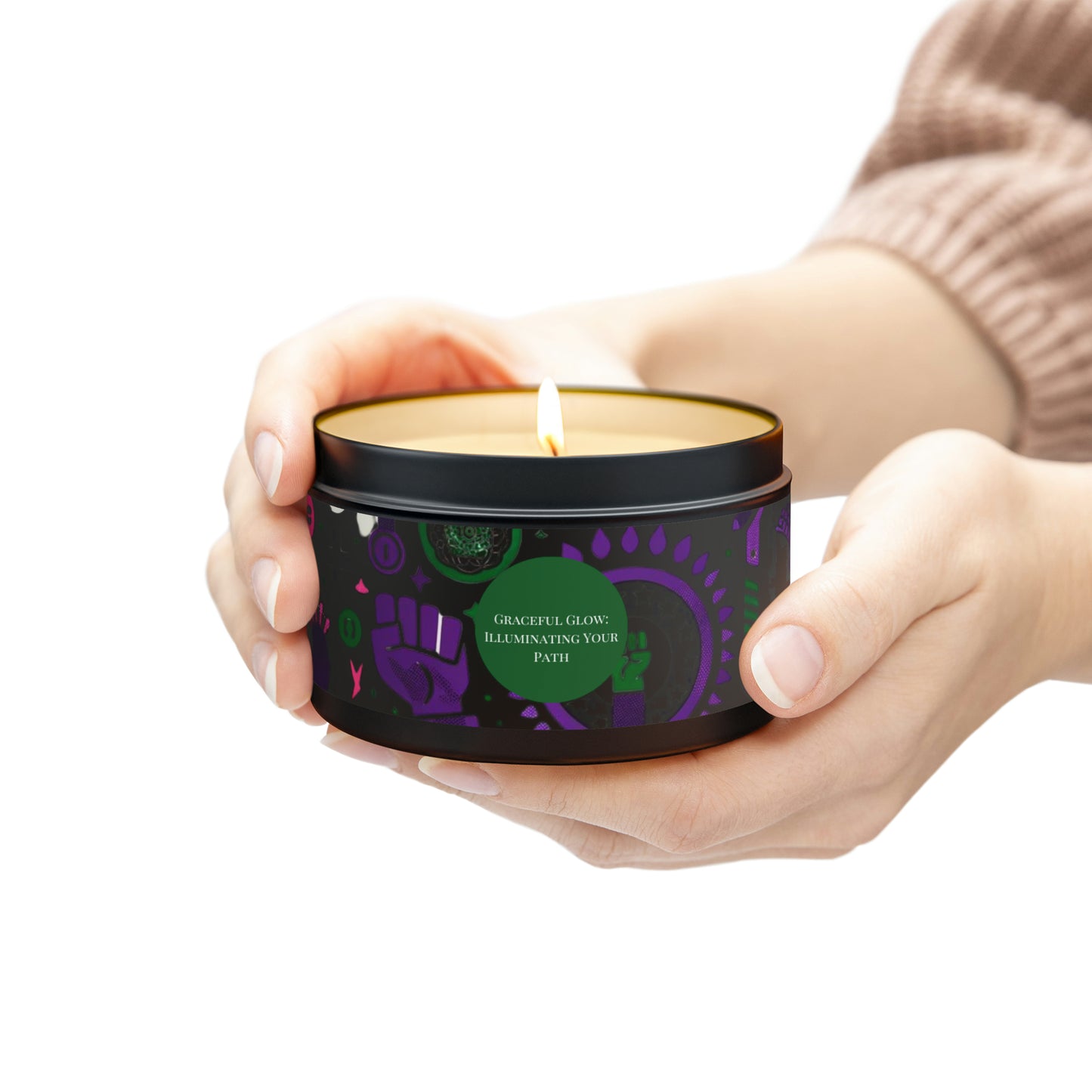 Graceful Glow Illuminating Your Path, Tin Candle, Joyous Life Journals