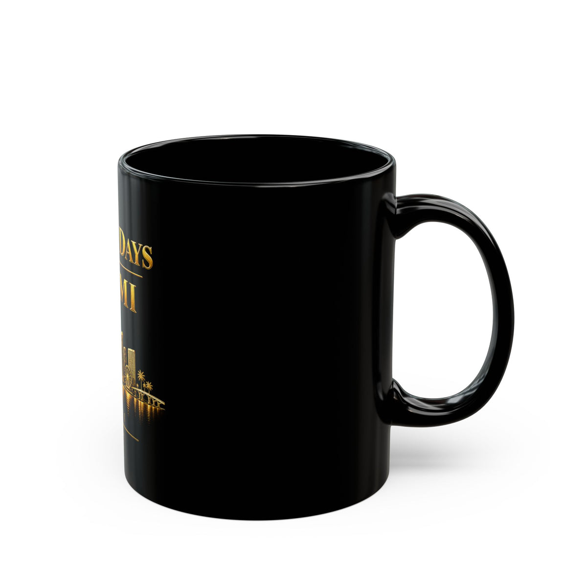 Golden Days in Miami | 11 oz Black Ceramic Mug