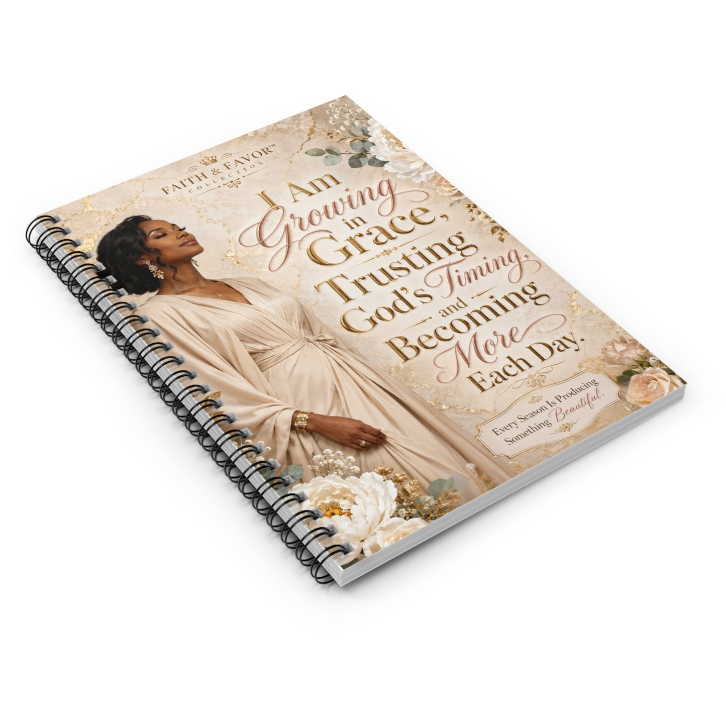 Growing in Grace | Faith & Favor™ Inspirational Spiral Notebook | Christian Journal for Women