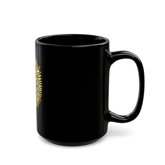 Radiant Sun – Black Ceramic Empowerment Mug, 15oz | Joyous Life Journals