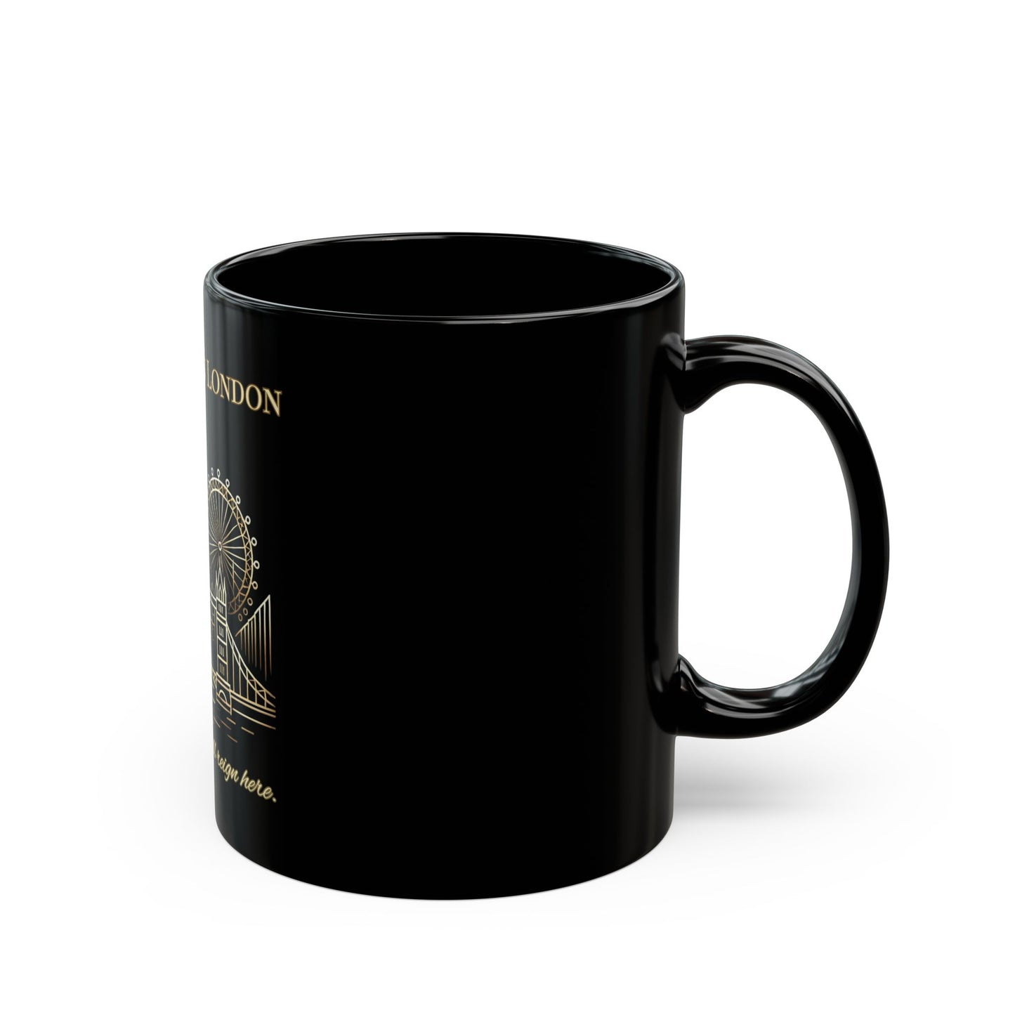 Crown Me in London | Black Mug 11oz | Joyous Life Journals