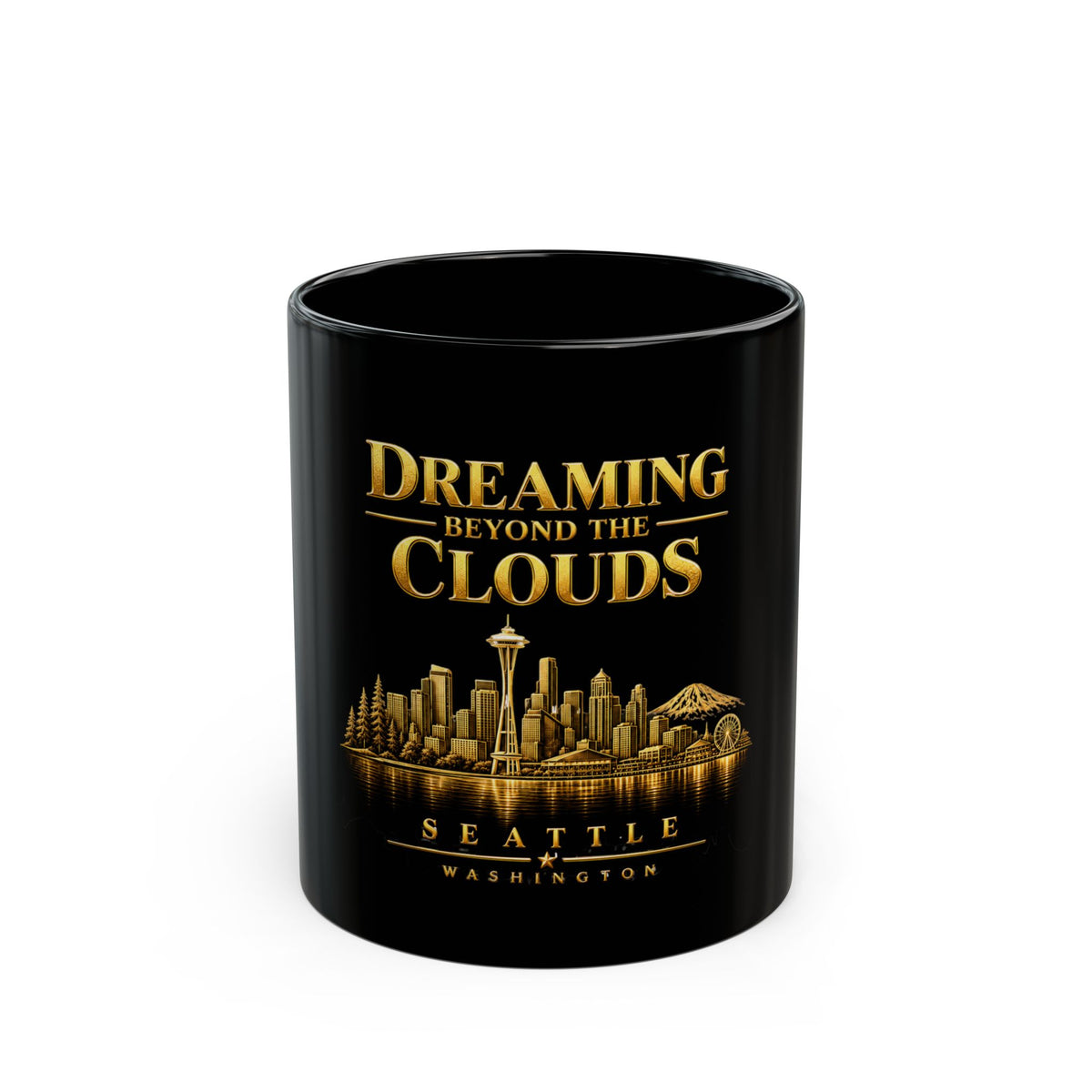 Dreaming Beyond the Clouds | 11 oz Black Ceramic Mug