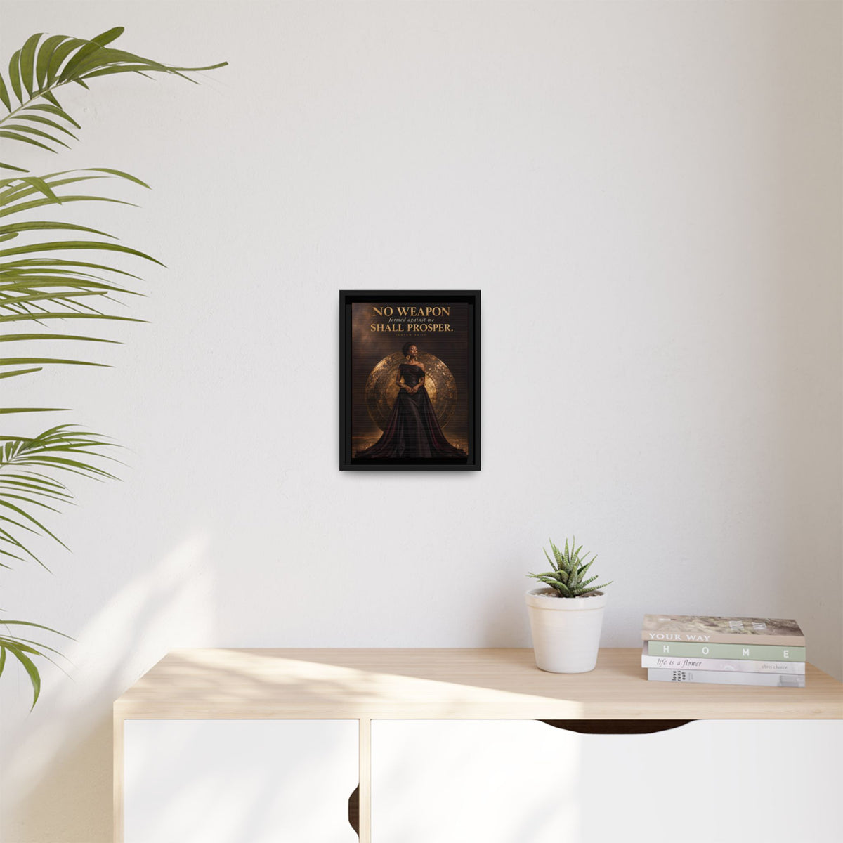 No Weapon Shall Prosper | Isaiah 54:17 Framed Christian Canvas Wall Art