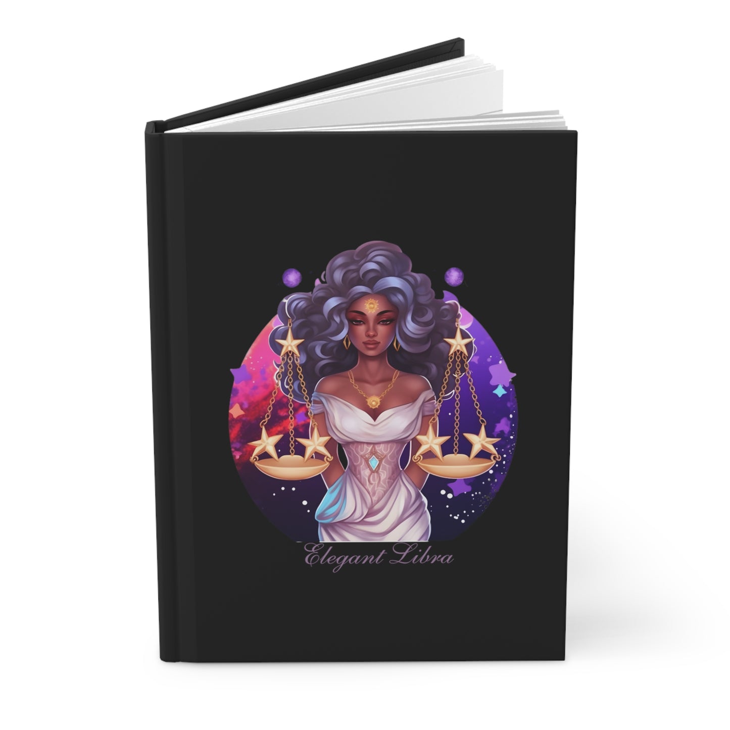 Elegant Libra – Celestial Elegance Hardcover Journal | For Balance, Beauty & Cosmic Expression | Joyous Life Journals