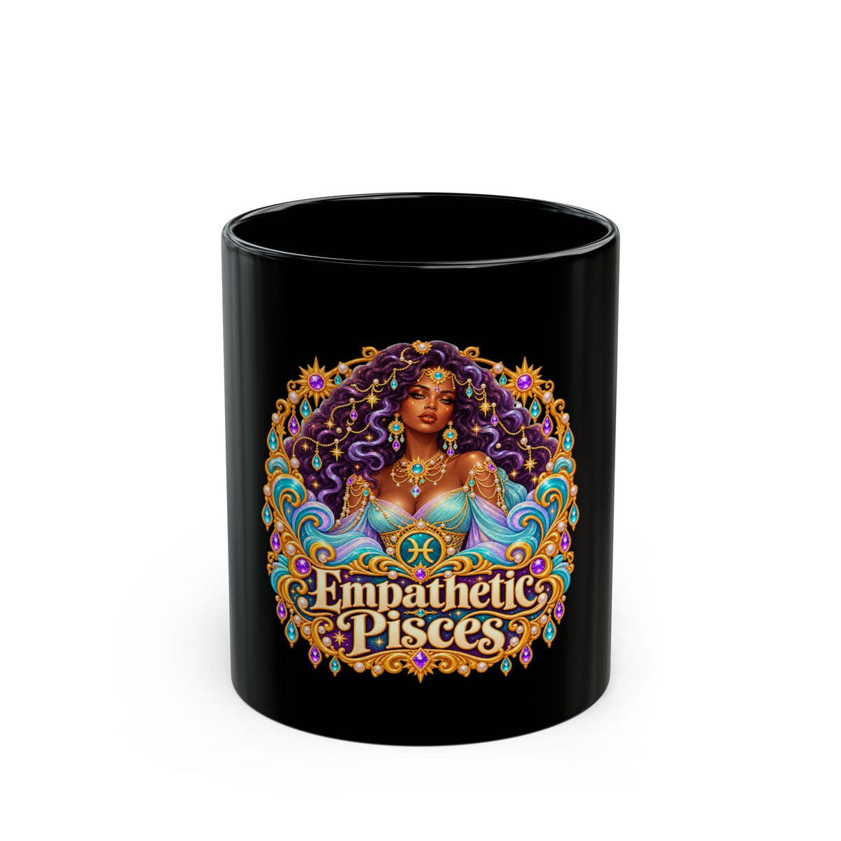 Empathetic Pisces Black Mug