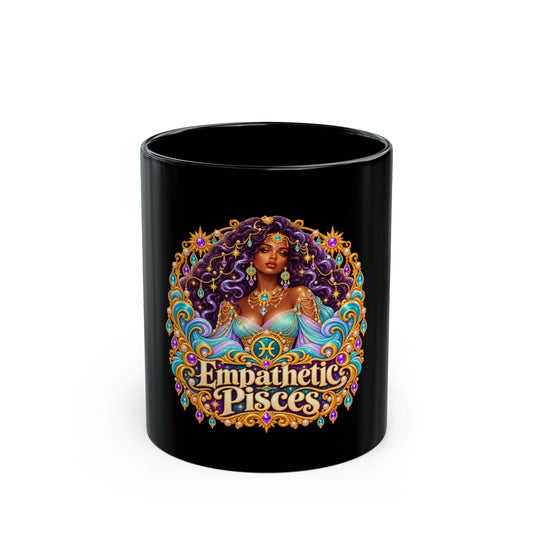 Empathetic Pisces Black Mug
