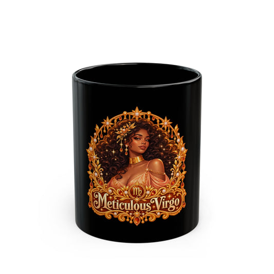 Meticulous Virgo Black Mug