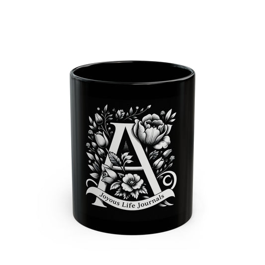 Alpha Arouse | A Monogram Black Mug